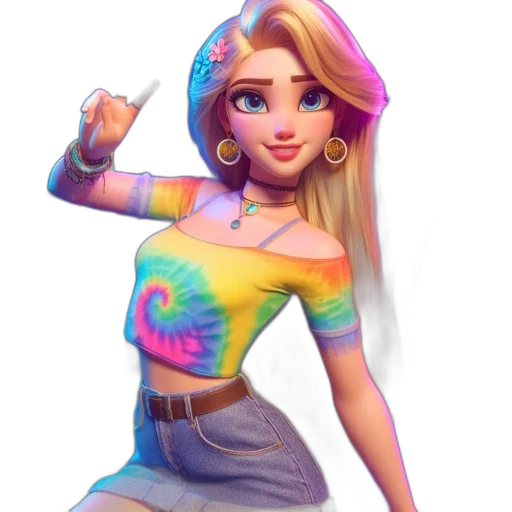 dress, face, staff, concept art transparent PNG cut-out