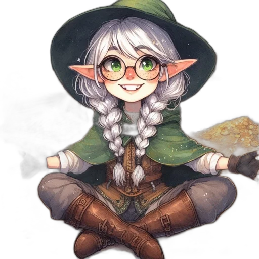 staff, hat, fantasy art, watercolor transparent PNG cut-out