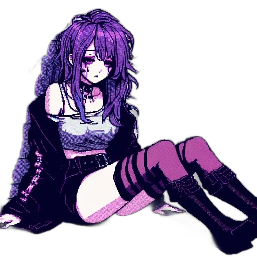 creature, dress, weapon, hair transparent PNG cut-out