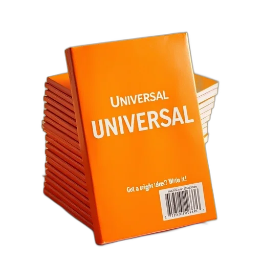 stack, bright, orange, notebooks transparent PNG cut-out