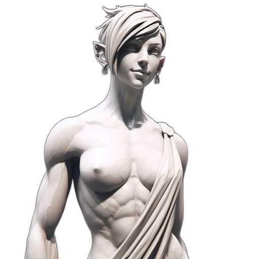 face, 3d render, concept art, fantasy art transparent PNG cut-out