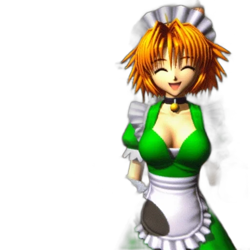dress, staff, 3d render, pixel art transparent PNG cut-out