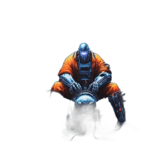 robot, weapon, jacket, creature transparent PNG cut-out
