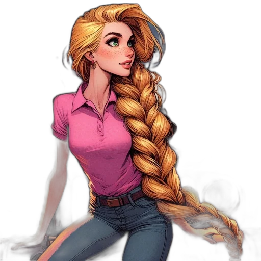 hair, staff, fantasy art, concept art transparent PNG cut-out