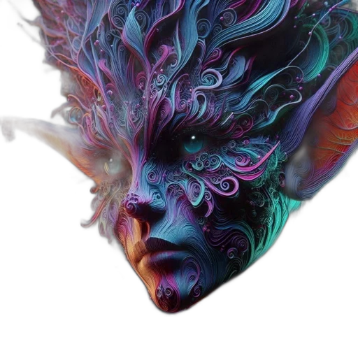 mask, face, dragon, creature transparent PNG cut-out