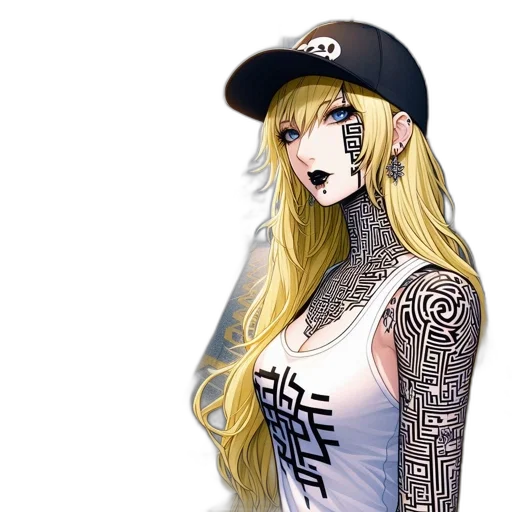 hat, anime, cartoon, fantasy art transparent PNG cut-out