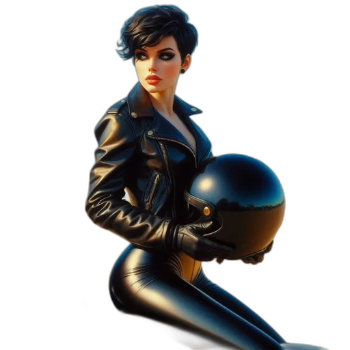 jacket, concept art, comic book art, 3d render transparent PNG cut-out