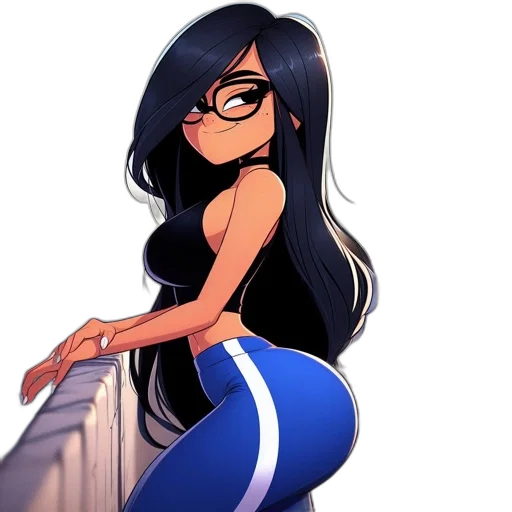 dress, staff, cartoon, anime transparent PNG cut-out