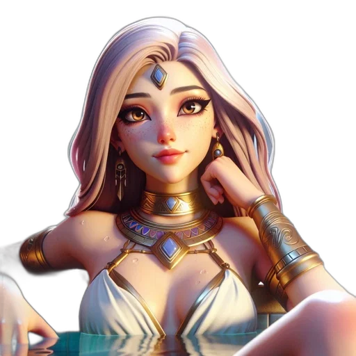 jewelry, crown, face, staff transparent PNG cut-out