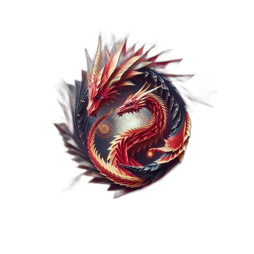 dragon, staff, creature, weapon transparent PNG cut-out