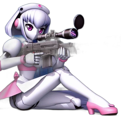 weapon, robot, vaporwave, concept art transparent PNG cut-out