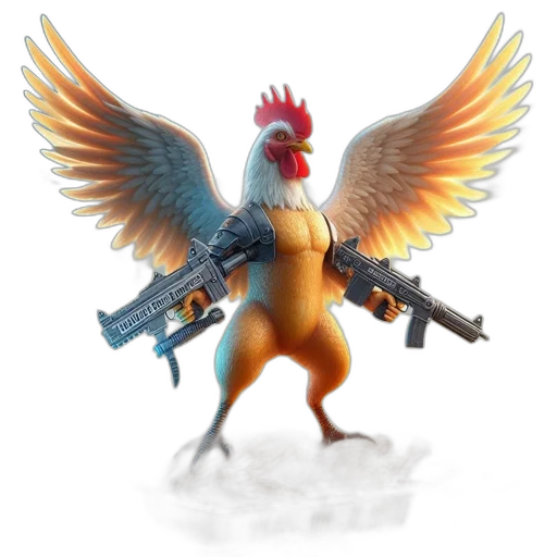 weapon, animal, concept art, 3d render transparent PNG cut-out