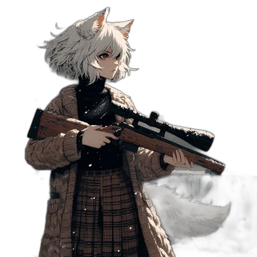 weapon, staff, animal, jacket transparent PNG cut-out