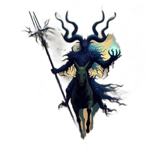 creature, staff, dragon, mask transparent PNG cut-out