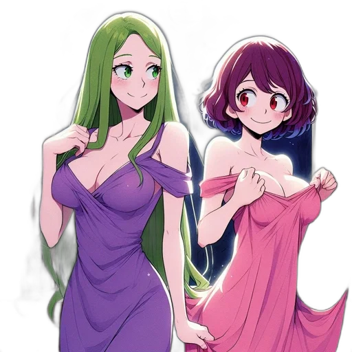 dress, jewelry, staff, weapon transparent PNG cut-out