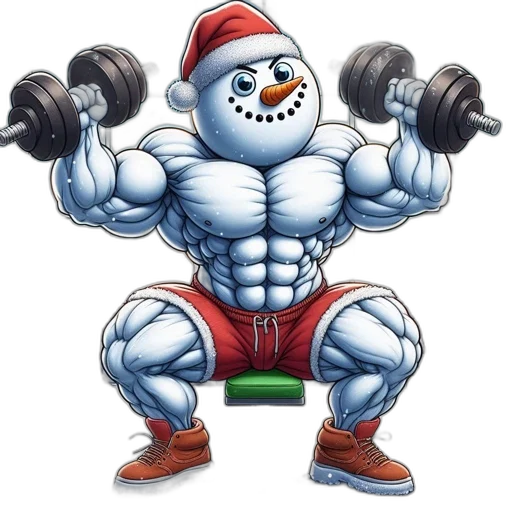 snowman, gym, attire, lifts transparent PNG cut-out