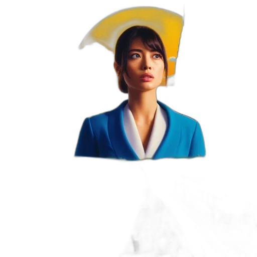 umbrella, hat, staff, face transparent PNG cut-out