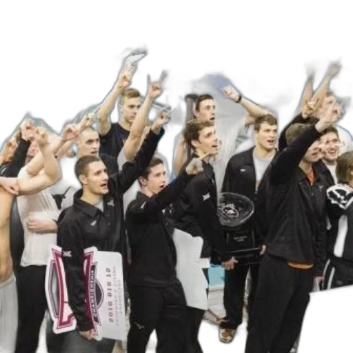 group, swimmers, celebrate, their transparent PNG cut-out