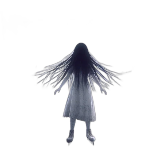 hair, dress, creature, mask transparent PNG cut-out