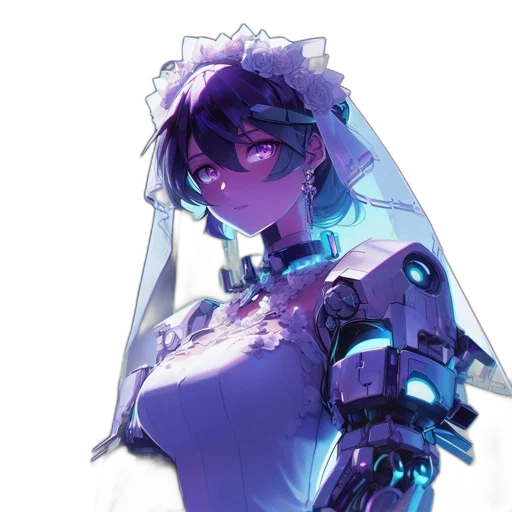 robot, dress, crown, weapon transparent PNG cut-out