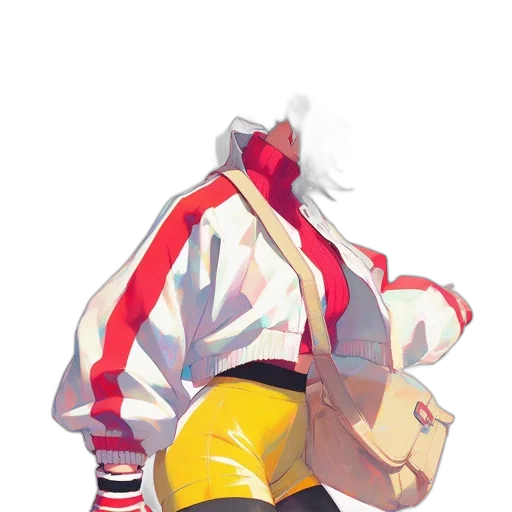 jacket, mask, staff, hat transparent PNG cut-out