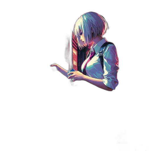 jacket, staff, weapon, face transparent PNG cut-out