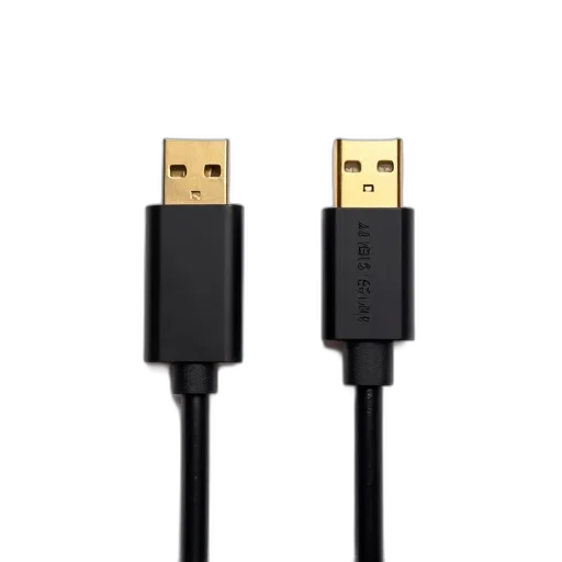 two, identical, black, usb transparent PNG cut-out