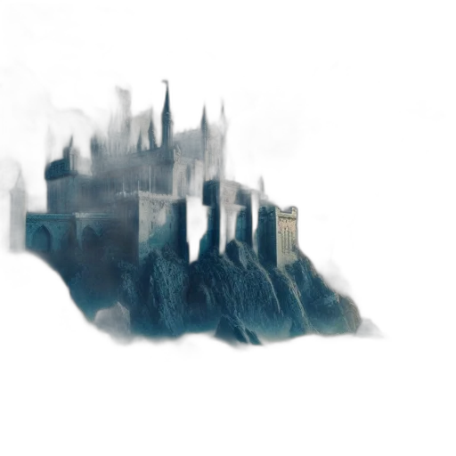 dragon, crown, building, sword transparent PNG cut-out