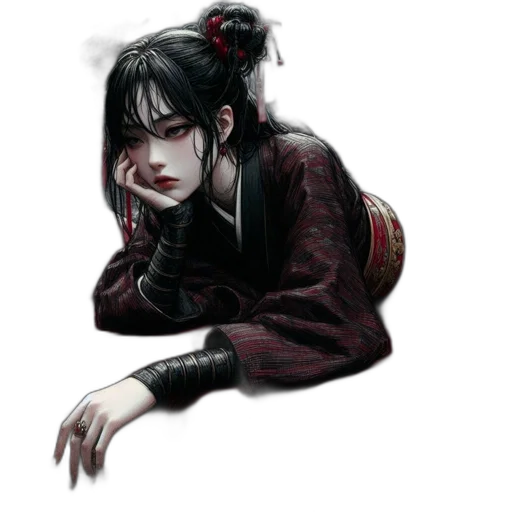 face, creature, staff, jacket transparent PNG cut-out