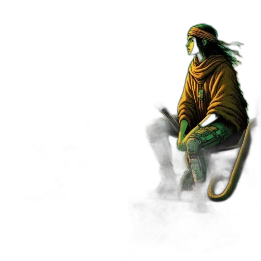 mask, creature, staff, weapon transparent PNG cut-out