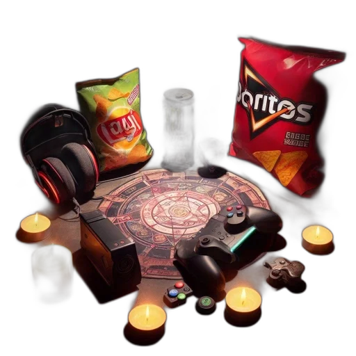 food, robot, gaming, ritualistic transparent PNG cut-out