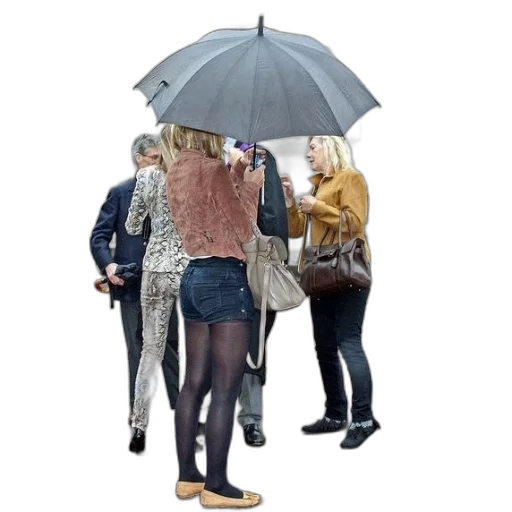 umbrella, jacket, staff, dress transparent PNG cut-out