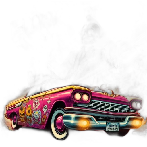 car, concept art, comic book art, fantasy art transparent PNG cut-out