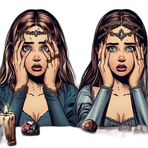jewelry, comic book art, concept art, fantasy art transparent PNG cut-out