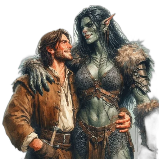 fantasy art, concept art, comic book art, watercolor transparent PNG cut-out
