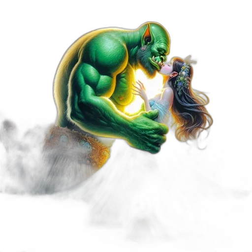 comic book art, concept art, fantasy art, photorealistic transparent PNG cut-out