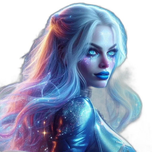 hair, fantasy art, comic book art, concept art transparent PNG cut-out