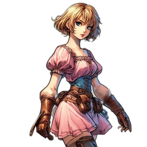 dress, staff, sword, weapon transparent PNG cut-out