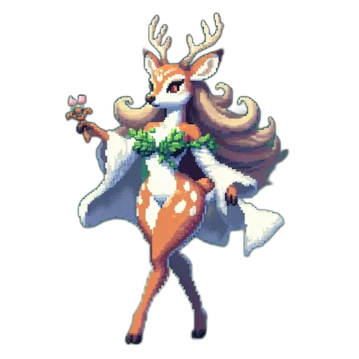 crown, dress, animal, staff transparent PNG cut-out