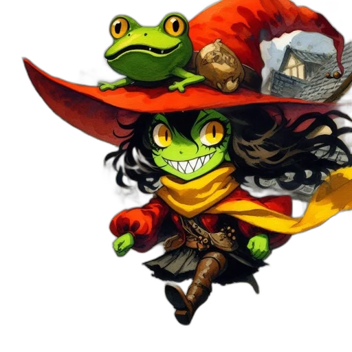 hat, dragon, staff, concept art transparent PNG cut-out