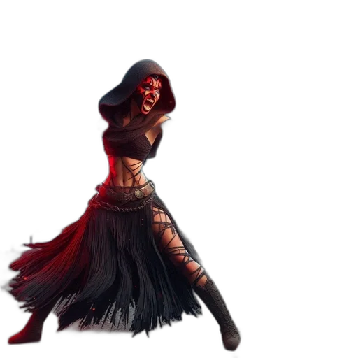 dress, staff, concept art, fantasy art transparent PNG cut-out