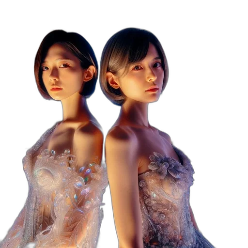dress, jewelry, 3d render, photorealistic transparent PNG cut-out