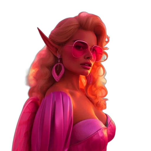 fantasy art, concept art, 3d render, vaporwave transparent PNG cut-out