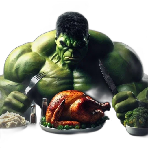 food, animal, photorealistic, 3d render transparent PNG cut-out