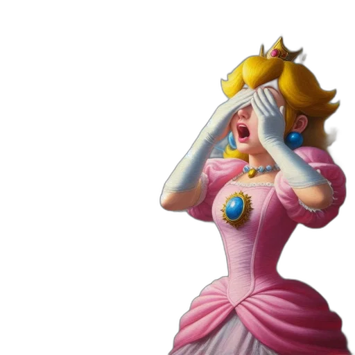 crown, dress, 3d render, concept art transparent PNG cut-out
