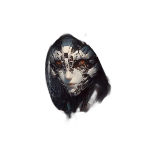 mask, face, hair, crown transparent PNG cut-out