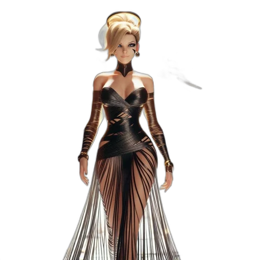 dress, concept art, fantasy art, 3d render transparent PNG cut-out