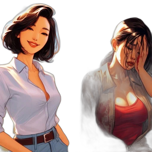 comic book art, concept art, photorealistic, pixel art transparent PNG cut-out