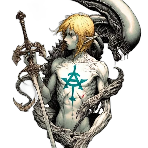 comic book art, concept art, fantasy art, pixel art transparent PNG cut-out