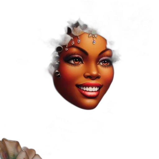 face, crown, mask, creature transparent PNG cut-out